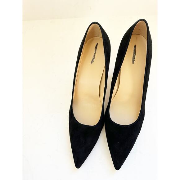 NWOB Ann Taylor Mae Suede Pump Mila Black 11 - Picture 4 of 6